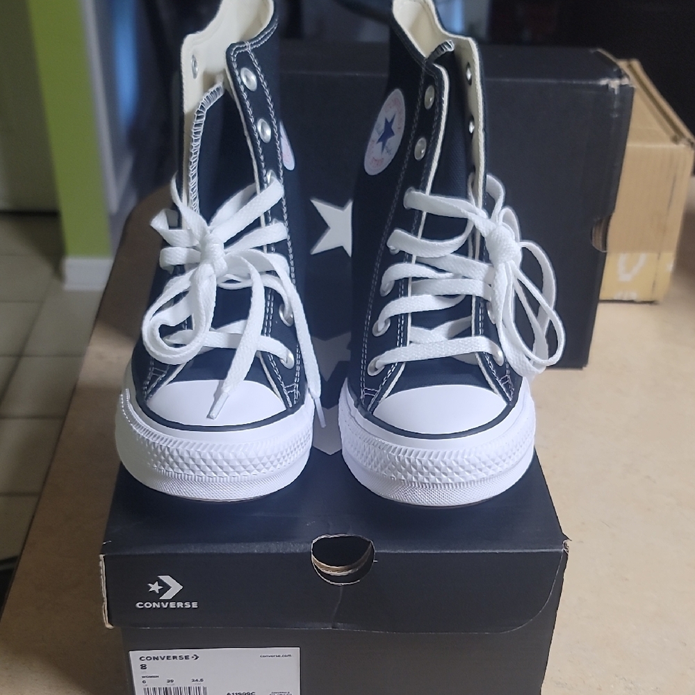 Converse Black and White High-Top Sneakers
